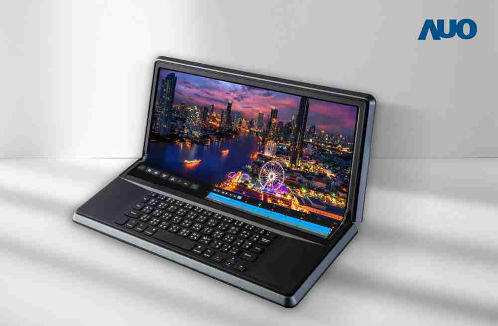 OBPay14.6吋Micro LED折迭显示屏幕，，搭配半径4mm的弯折绞炼，，以及高画素、、、高亮度、、高对比度的显示技术特点，，即便在大视角下仍保有绝佳色相与亮度